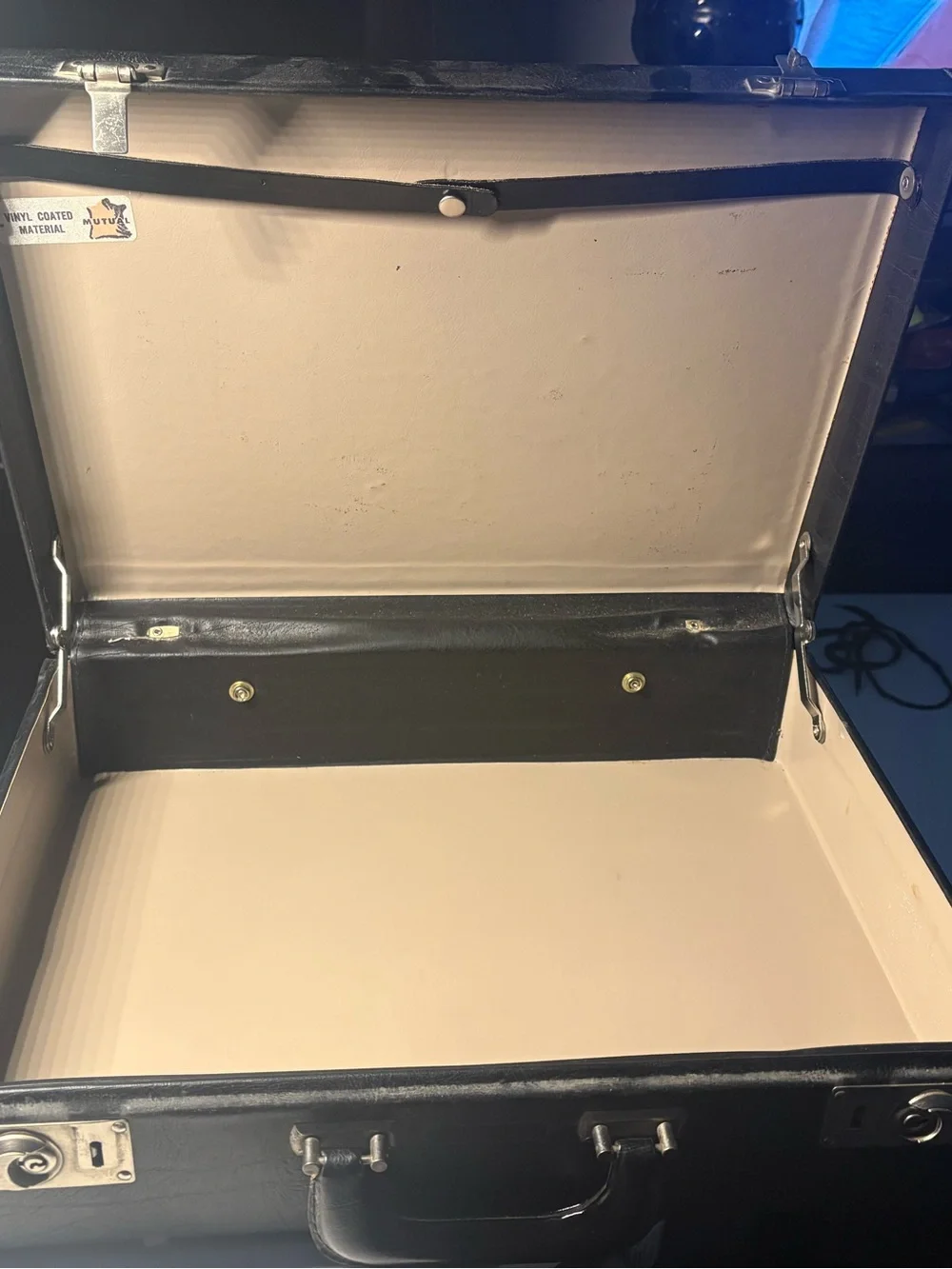 Black Faux Leather Storage Case - Compact Organizer
